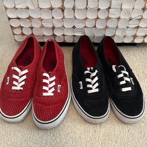 2 pairs vans corduroy classic skate shoe